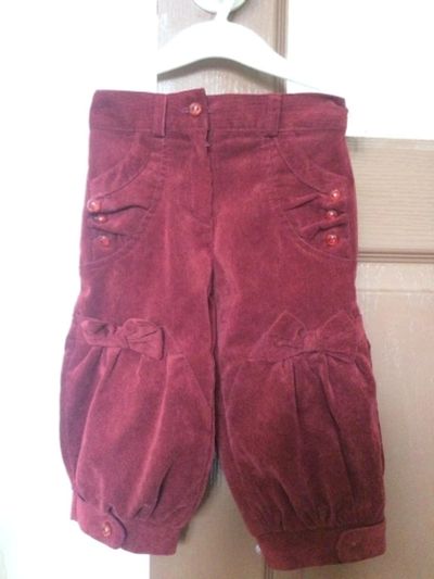 Лот: 10237887. Фото: 1. Вельветовые штаны (штанишки, брюки... Брюки, шорты, джинсы