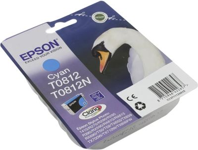 Лот: 6698598. Фото: 1. Картридж Epson T0812 Голубой. Картриджи, расходные материалы