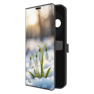 Лот: 25385242. Фото: 1. Чехол Krutoff Eco Book "Подснежники... Чехлы, бамперы