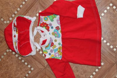 Лот: 3591496. Фото: 1. Кофточка + чепчик. Костюмы, пиджаки, комбинезоны