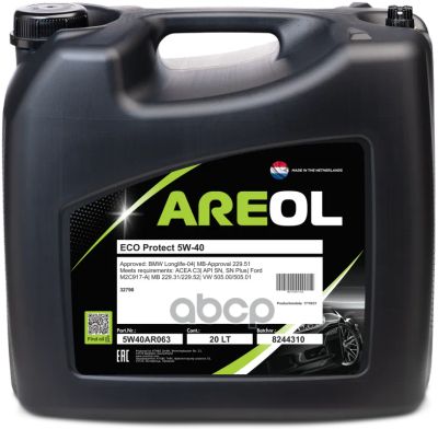 Лот: 21967261. Фото: 1. AREOL Areol Eco Protect 5W40... Электрооборудование