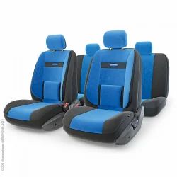 Лот: 14471362. Фото: 1. COM-1105 BK/BL (M) Авточехлы ортопедические... Чехлы, коврики, оплетки руля