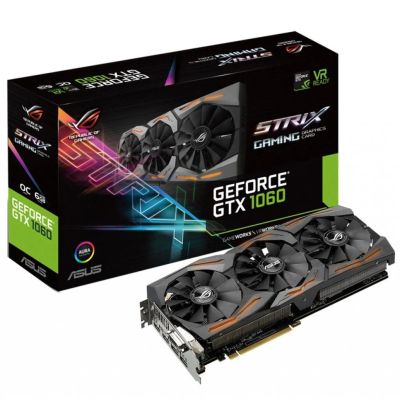 Лот: 12845210. Фото: 1. Asus GeForce GTX 1060 STRIX OC... Видеокарты