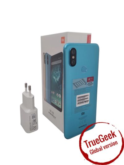 Лот: 11973960. Фото: 1. Xiaomi Mi A2 4 / 32 Gb Blue. Силиконовый... Смартфоны