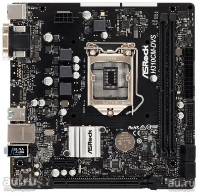 Лот: 18299409. Фото: 1. Материнская плата Asrock H310cm-dvs... Материнские платы