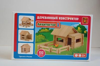 Лот: 6845009. Фото: 1. Деревянный конструктор Архитектор-1. Конструкторы