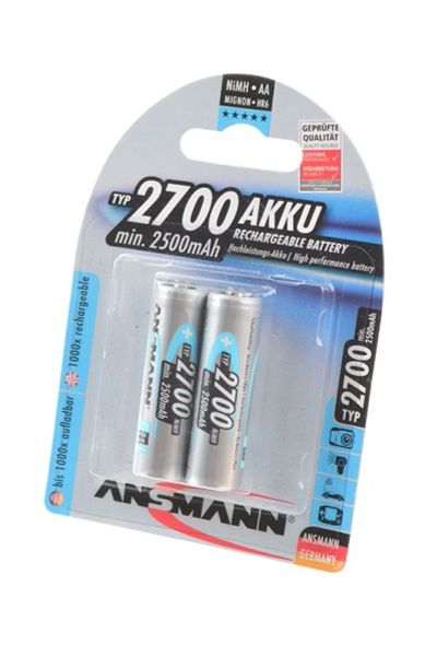 Лот: 17003325. Фото: 1. Аккумулятор Ni-MH AA ANSMANN 2700mAh... Батарейки, аккумуляторы, элементы питания
