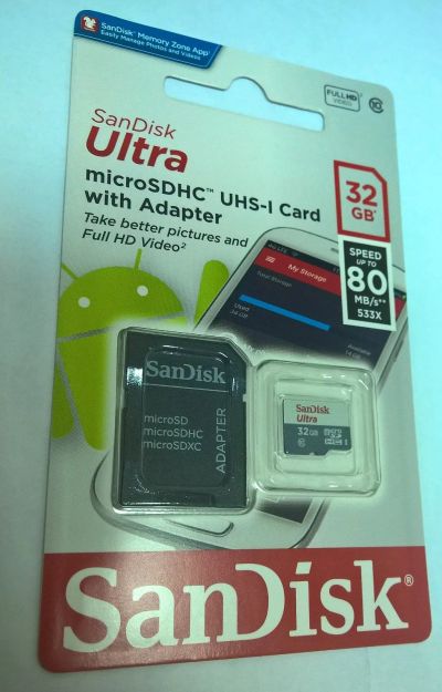 Лот: 14568107. Фото: 1. Карта памяти MicroSDHC SanDisk... Карты памяти