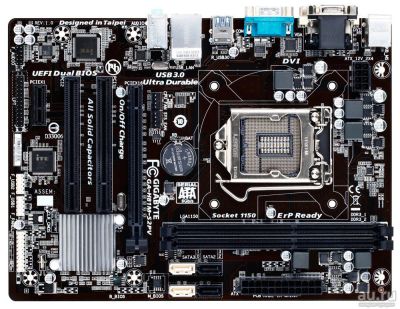 Лот: 13524442. Фото: 1. Материнская плата Gigabyte GA-H81M-S2PV... Материнские платы