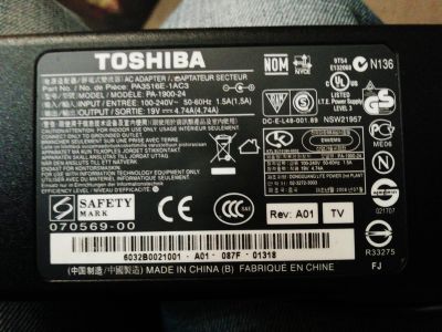 Лот: 14596650. Фото: 1. Блок питания для ноутбука Toshiba... Зарядные устройства, блоки питания для бытовой техники
