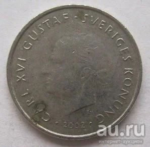 Лот: 15832780. Фото: 1. Швеция 1 крона 2002 (№). Европа