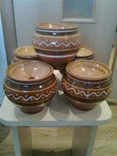 Лот: 1692135. Фото: 1. горшочки для жаркого. Жаровни, казаны
