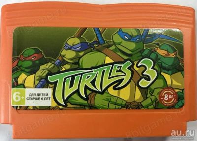 Лот: 14795763. Фото: 1. TURTLES 3 картридж 8-bit + , Игра... Игры для консолей