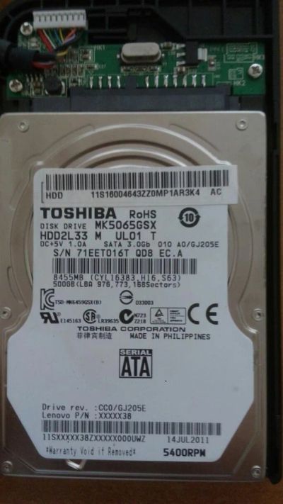 Лот: 7230047. Фото: 1. HDD Toshiba 500 Gb. Жёсткие диски (HDD)