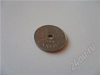 Лот: 44287. Фото: 1. Норвегия. 1 крона. 2001 год. Европа