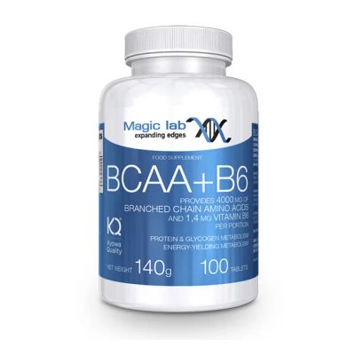 Лот: 7913505. Фото: 1. BCAA + B6 100 таблеток от Magic... Спортивное питание, витамины