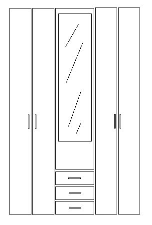 Лот: 15873624. Фото: 1. Заберите Шкаф 160x50x200 три секции. Шкафы, шкафы-купе