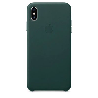 Лот: 14322220. Фото: 1. Кожаный чехол iPhone XS Max Green. Чехлы, бамперы
