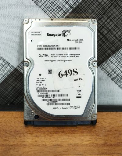 Лот: 19435048. Фото: 1. Жесткий диск SATA-II 2,5 Seagate... Жёсткие диски (HDD)
