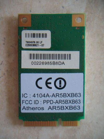 Лот: 24893803. Фото: 1. Wi-Fi модуль Atheros AR5BXB63. Запчасти для ноутбуков