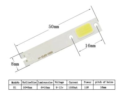 Лот: 21042394. Фото: 1. Чип светодиодный H1 C6-COB-H1. Светодиоды