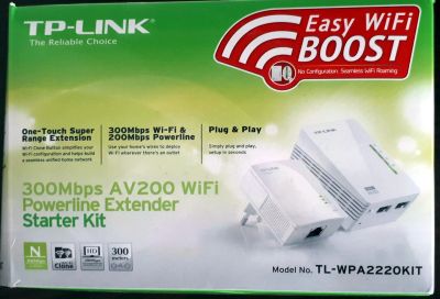 Лот: 15588833. Фото: 1. Комплект адаптеров Powerline с... WiFi, Bluetooth адаптеры