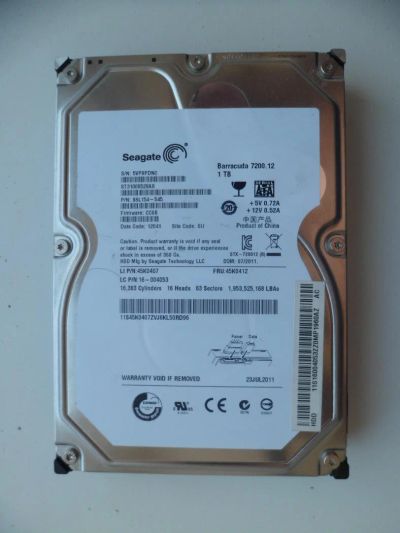 Лот: 6054694. Фото: 1. Seagate Barracuda 1 Tb 7200. Жёсткие диски (HDD)