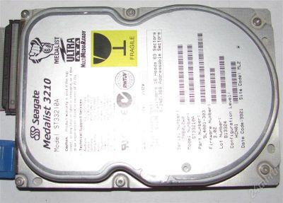 Лот: 1788253. Фото: 1. IDE HDD 3,21 Gb Seagate. Жёсткие диски (HDD)