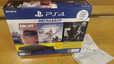Лот: 15045564. Фото: 1. PlayStation 4 1TB Detroit + Horizon... Игровые приставки, консоли