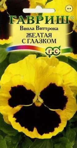 Лот: 11025062. Фото: 1. Виола Виттрока Желтая с глазком... Садовые цветы