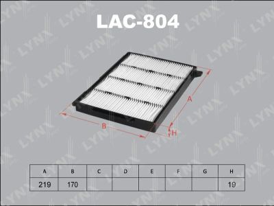 Лот: 13357261. Фото: 1. Lynx LAC-804 Салонный фильтр. Расходные материалы