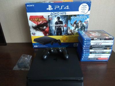 Лот: 15611356. Фото: 1. Sony Playstation 4 slim 500GB... Игры для консолей