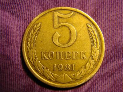 Лот: 6649442. Фото: 1. 5 копеек 1981 год, Союз Советских... Россия и СССР 1917-1991 года