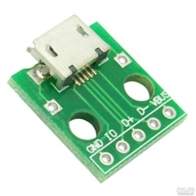 Лот: 15322779. Фото: 1. Micro usb разъем на плате. Ардуино... Разъёмы