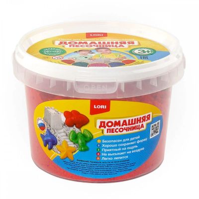 Лот: 16273485. Фото: 1. Домашняя песочница "Красный песок... Для лепки