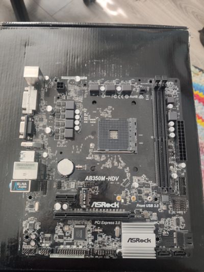 Лот: 19287190. Фото: 1. Материнская плата ASRock AB350M-HDV. Материнские платы