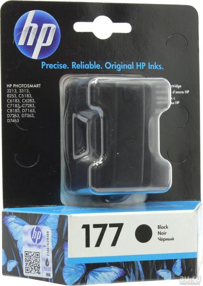 Лот: 13387367. Фото: 1. Картридж HP C8721HE (№177, Black... Картриджи, расходные материалы