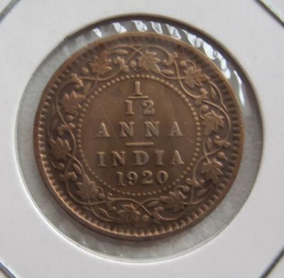Лот: 6103584. Фото: 1. Индия 1/12 анна 1920. Азия
