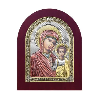 Лот: 23833972. Фото: 1. Икона Казанская Богородица в деревянной... Другое (ювелирные изделия, бижутерия, часы)