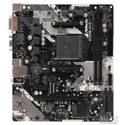 Лот: 17846785. Фото: 1. ASrock A320M-DVS R4.0 Soc-AM4... Материнские платы