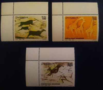Лот: 19575303. Фото: 1. Сомали 2002 Наскальные рисунки... Марки