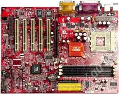 Лот: 262541. Фото: 1. Материнка Socket A MSI MS-6380E... Материнские платы