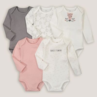 Лот: 24655195. Фото: 1. Комплект из пяти боди с LaRedoute. Ползунки, распашонки, слипы