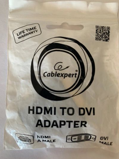 Лот: 16163495. Фото: 1. HDMI to DVI adapter. Шлейфы, кабели, переходники
