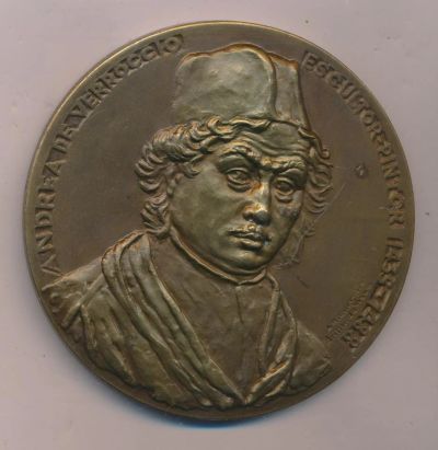Лот: 16664235. Фото: 1. Италия Медаль Андреа Верроккьо... Сувенирные