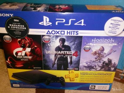 Лот: 10592947. Фото: 1. PS4 Slim 500 + 3 игры на дисках... Другое (игровые приставки, консоли, видеоигры)