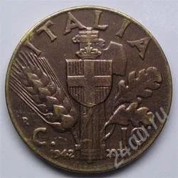 Лот: 149267. Фото: 1. Италия. 10 чентезимо 1942г. Европа
