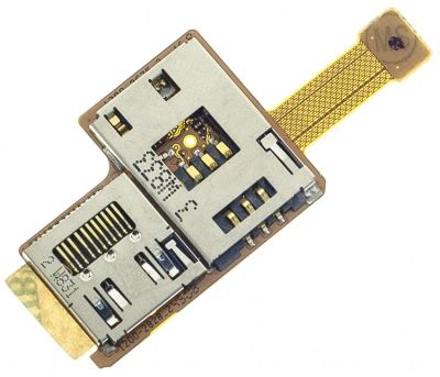 Лот: 25336903. Фото: 1. Коннектор SIM+MMC для SonyEricsson... Шлейфы, разъёмы