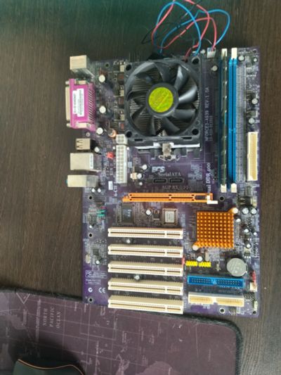Лот: 25624273. Фото: 1. ECS Nforce3-A939+Athlon64 3000... Комплекты запчастей
