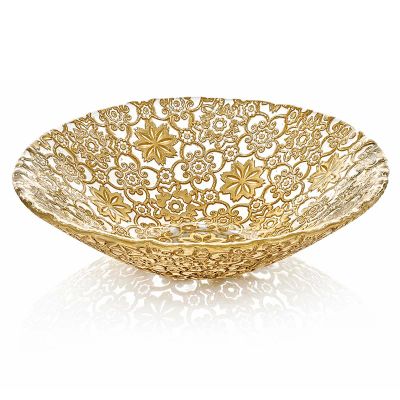 Лот: 25200869. Фото: 1. Салатник IVV Arabesque 33см золотые... Тарелки, блюда, салатники